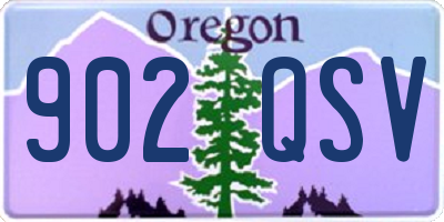 OR license plate 902QSV