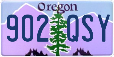 OR license plate 902QSY