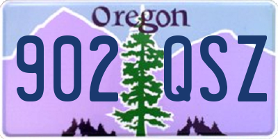 OR license plate 902QSZ