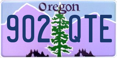 OR license plate 902QTE