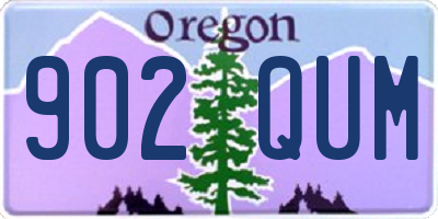 OR license plate 902QUM