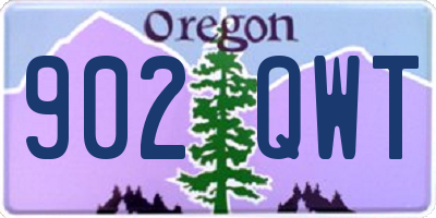 OR license plate 902QWT