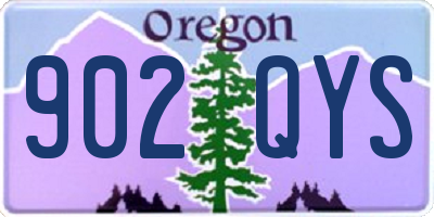 OR license plate 902QYS