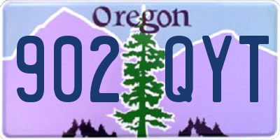 OR license plate 902QYT