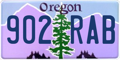 OR license plate 902RAB