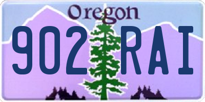 OR license plate 902RAI