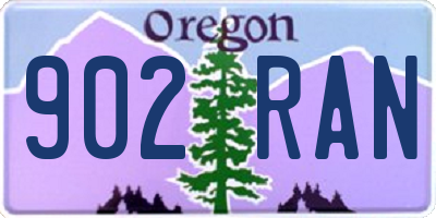 OR license plate 902RAN