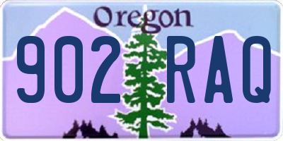 OR license plate 902RAQ