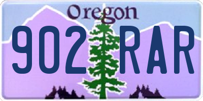 OR license plate 902RAR