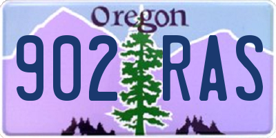 OR license plate 902RAS