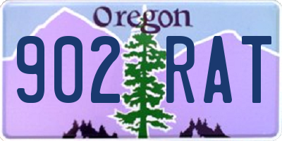 OR license plate 902RAT