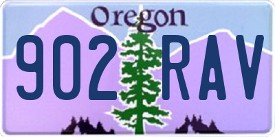 OR license plate 902RAV