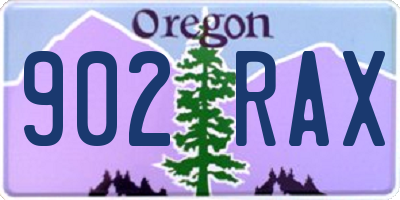 OR license plate 902RAX