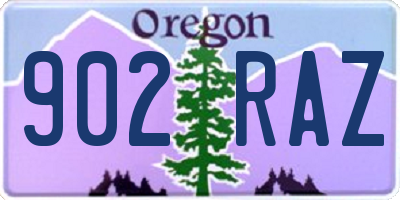 OR license plate 902RAZ