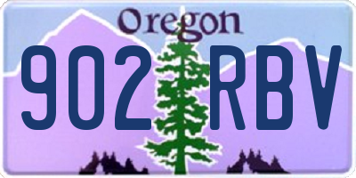 OR license plate 902RBV