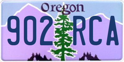 OR license plate 902RCA