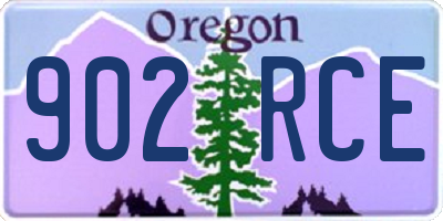 OR license plate 902RCE