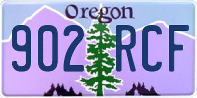 OR license plate 902RCF