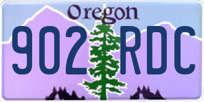 OR license plate 902RDC