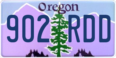 OR license plate 902RDD