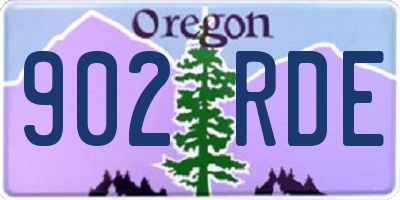 OR license plate 902RDE