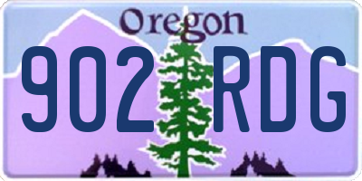 OR license plate 902RDG