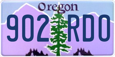 OR license plate 902RDO