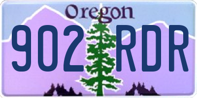 OR license plate 902RDR