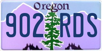 OR license plate 902RDS