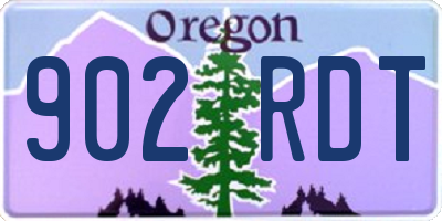 OR license plate 902RDT