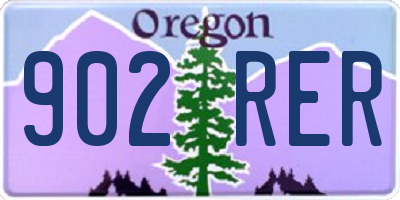 OR license plate 902RER