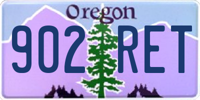 OR license plate 902RET