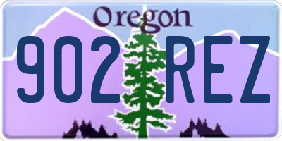 OR license plate 902REZ