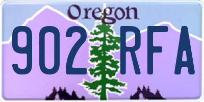 OR license plate 902RFA