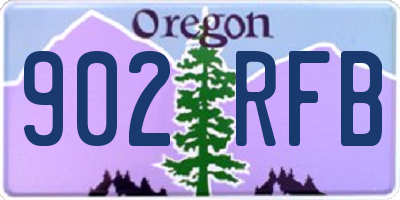OR license plate 902RFB