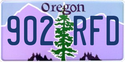 OR license plate 902RFD