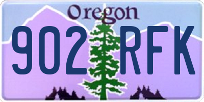 OR license plate 902RFK