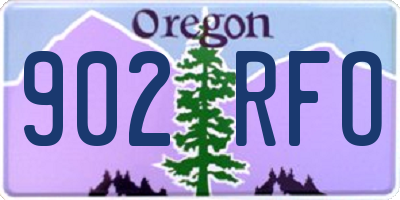 OR license plate 902RFO