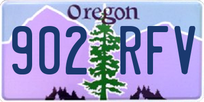 OR license plate 902RFV