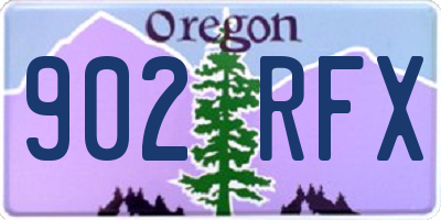 OR license plate 902RFX