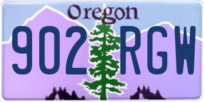OR license plate 902RGW