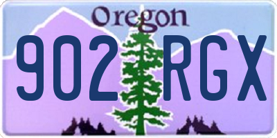 OR license plate 902RGX