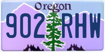 OR license plate 902RHW