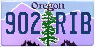OR license plate 902RIB