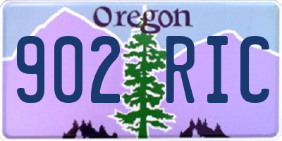 OR license plate 902RIC