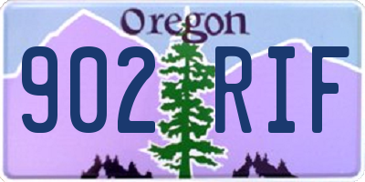 OR license plate 902RIF