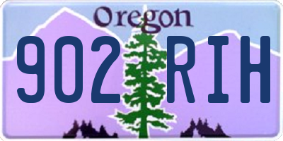 OR license plate 902RIH