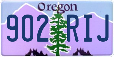 OR license plate 902RIJ
