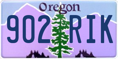 OR license plate 902RIK