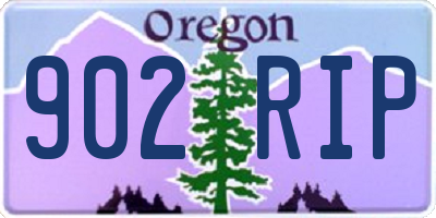 OR license plate 902RIP